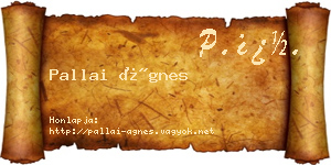 Pallai Ágnes névjegykártya